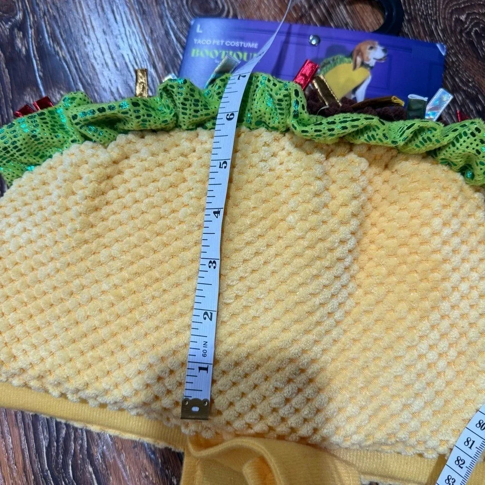 Bootique Festive Taco‎ Dog Costume Petco - Yellow & Green Size L